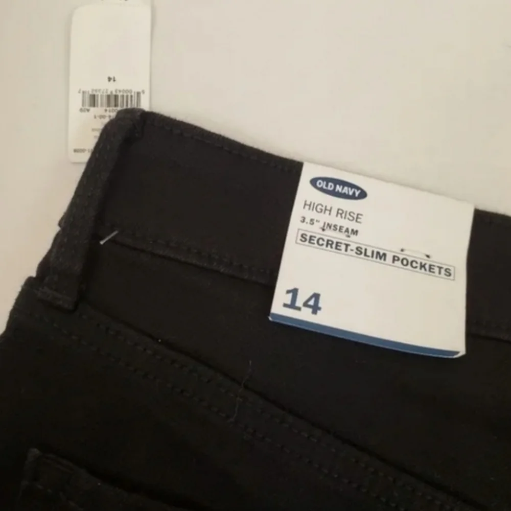 Old Navy black button Fly High Rise Jeans Shorts